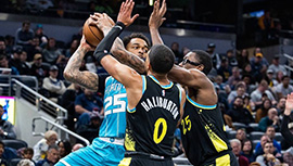 NBA战报:哈利伯顿19分13助攻 步行者144-113送黄蜂六连败  罗齐尔25分