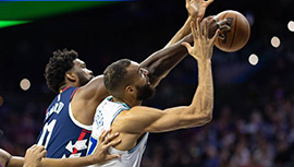 NBA战报:恩比德狂轰51分创赛季新高 76人127-113胜森林狼 马克西35分