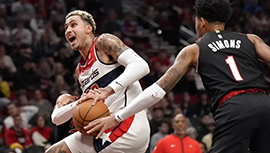 NBA战报:库兹马32分 奇才118-117险胜开拓者  西蒙斯41+7难救主