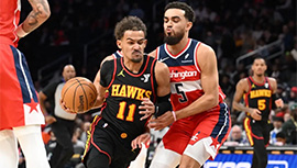 NBA战报:特雷-杨40+13 老鹰130-126胜奇才止4连败 库兹马38分 德章泰32分