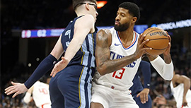 NBA录像回顾战况:快船128-119灰熊 乔治37分伦纳德砍22+7哈登准两双