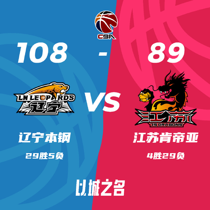 CBA录像回顾战况:辽宁108-89江苏  张镇麟16+9+9赵继伟19+5+7