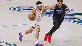 NBA录像回顾战况:独行侠123-113胜太阳 布克空砍35分杜兰特23分 东契奇41分准三双