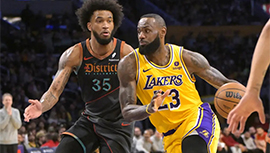 NBA录像回顾战况:湖人134-131奇才 詹姆斯31+9浓眉狂轰40+15