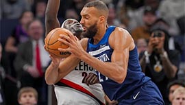 NBA录像回顾战况:森林狼119-114胜开拓者 戈贝尔25+16小西蒙斯空砍34分 华子13分