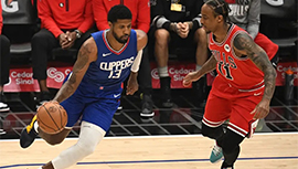 NBA录像回顾战况:快船112-102终结公牛3连胜  卡椒合砍41分哈登摘三双