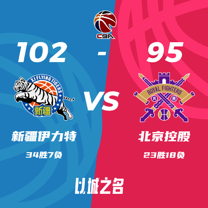 CBA录像回顾战况:新疆102-95北控迎3连胜 琼斯砍33+19+9张帆20分