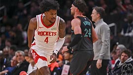 NBA录像回顾战况:火箭137-114击溃奇才夺6连胜 杰伦-格林42+10平纪录阿门25分