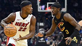 NBA录像回顾战况:热火107-104胜骑士 巴特勒30分阿伦25+20 罗齐尔24分