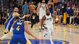 NBA录像回顾战况:勇士104-100终结独行侠 东契奇空砍三双欧文27分 库里13+7