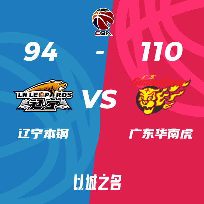 CBA战报:广东110-94大胜辽宁1-1扳平  周琦复出12+18赵继伟20+10