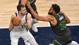 NBA战报:独行侠124-103淘汰森林狼总决赛战绿军  东欧合砍72分华子28+9